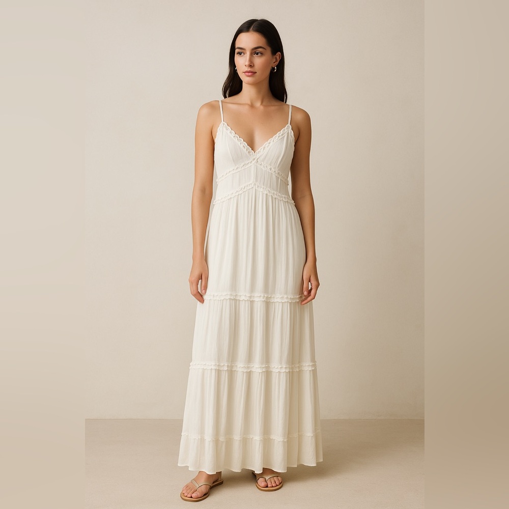 Fashion Nova Cream Maxi Dress